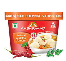Aashirvaad Instant Mini Idli Sambhar Ready to Eat